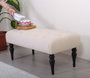 Atelier Del Sofa Banco de Terciopelo Crema 92x43x48cm